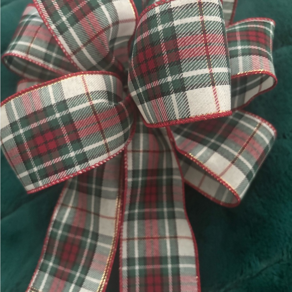 Festive Plaid Holiday Bow Tree Topper Or DIY Lauren Inspo Custom Final